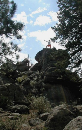 Kailtin rock climbing