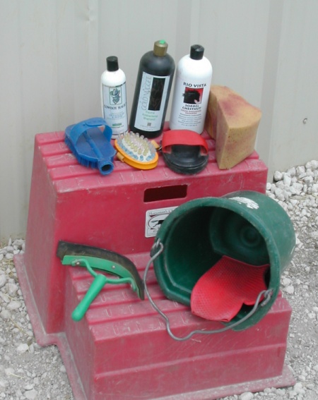 horse grooming supplies for bathing horse