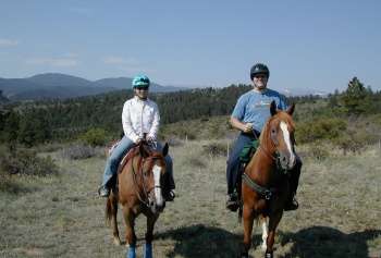 Riding a mountain ridge