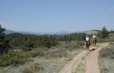 Riding a mountain ridge