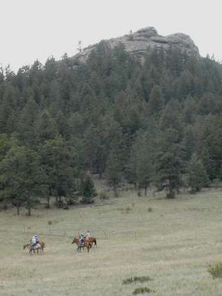 Riding horses with friends in Colorado